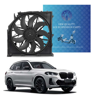 E83 مروحة تبريد المشعاع لجهد المحرك 600W ISO TS15949 معتمدة 17113442089 17423442096